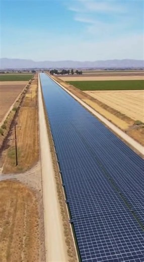 The United States is constructing the world’s largest solar canal project in California, covering nearly 4,000 miles of waterways. Solar panels installed above canals generate power while reducing evaporation. Key Facts: • Nearly 4,000 miles of solar-covered canals • Produces large-scale renewable electricity • Prevents water loss from evaporation • Improves panel performance via cooling • Uses existing infrastructure • No additional land required • One of the largest solar projects globally Thi