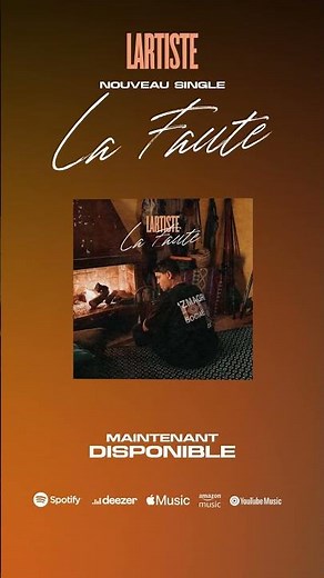 Nouveau single « LA FAUTE » disponible partout 🔥👀