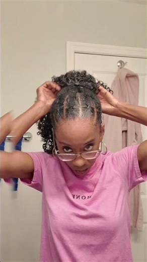 Drawstring Ponytail style for the week | Quick Natural hairstyle