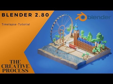 Big Ben - Blender 2.8 Low Poly 3D Modeling Timelapse Tutorial