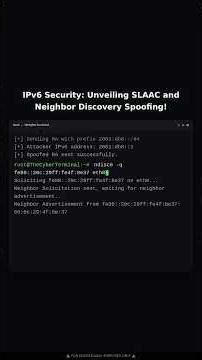 IPv6 Security: Attacking SLAAC and Neighbor Discovery Spoofing