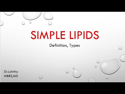 SIMPLE LIPIDS - Definition,Types explained easily