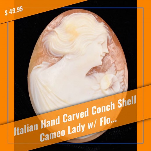 A treasure from the depths of elegance awaits you. Introducing our Italian Hand Carved Conch Shell Cameo Lady with Flower Plaque – an exquisite 2-1/8 inch piece that radiates sophistication. Each detail is artisan-crafted, capturing the grace of femininity and beauty, making it the quintessential statement piece for discerning collectors. Picture this stunning masterpiece adorning your dressing table, reflecting the light of your distinctive style and taste. Why settle for ordinary? This timeles