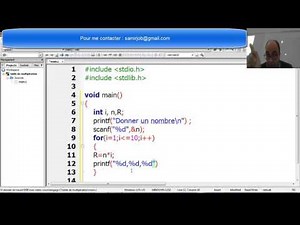 langage c : cour 3 table de multiplication