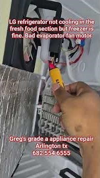 lg refrigerator evaporator fan replacement. appliance repair Arlington tx