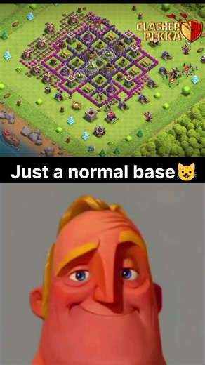 Just a normal base ☠️- COC #coc #clashofclans #cocshorts #gamingvideos