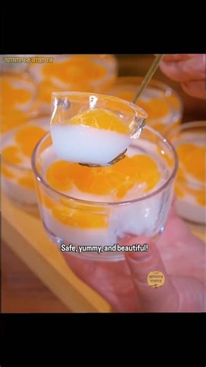 Milky Orange Pudding in 3 Steps! #shorts #youtubeshorts #trending #recipe