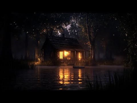 Relaxing Frog Sounds, Frogs Croaking, Night Crickets | Calm Water Stream | Peaceful Sounds at Night