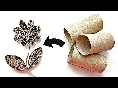 Awesome Craft Idea with Toilet Paper Rolls ♻️👌 Greeting Card With Paper Quilling Flower / Easy DIY 😍