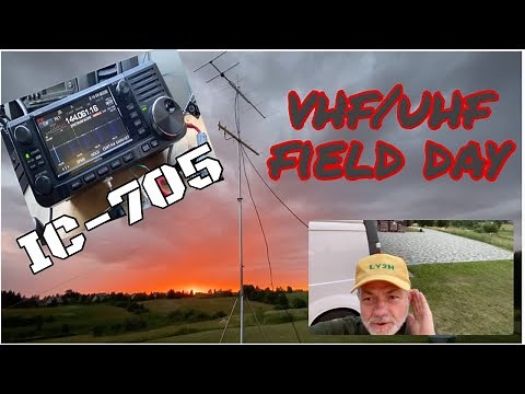 Icom IC-705 in action: a classical CW/SSB VHF/UHF Field Day. Solo operation off-grid!
