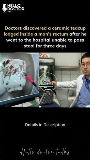 Doctors discovered a ceramic teacup lodged inside a man’s rectum