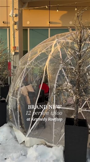 The Kennedy Rooftop on Instagram: "Big news from Kennedy Rooftop! ❄️✨ Our brand new large igloo is here — cozy, heated, and perfect for groups up to 12. Whether it’s a birthday celebration, corporate outing, or just a night out with friends, this is the ultimate winter experience with skyline views. 🌆🔥 Reserve your igloo now before they’re gone — link in bio! #KennedyRooftop #ChicagoRooftop #IglooSeason #WinterInChicago #ChicagoViews #RooftopVibes"