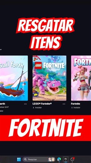 FORTNITE - COMO RESGATAR ITENS para SUA CONTA (TUTORIAL) 🔥 #shorts #fortnite #jogos