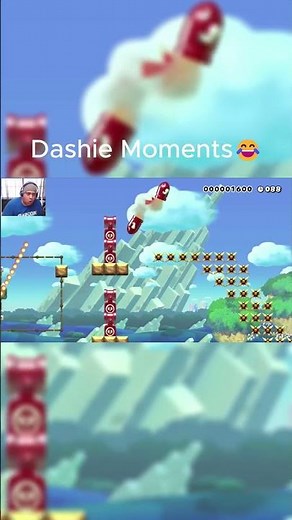 Dashie Moments😭 #dashiegames #mario #gaming #shorts