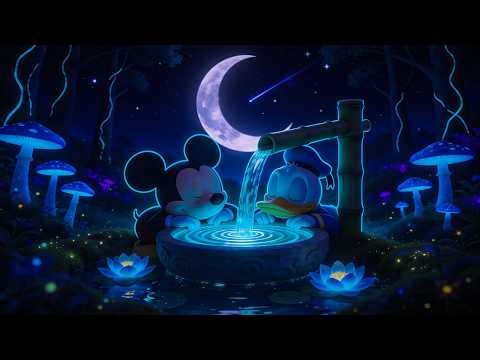 NO ADS 🌙 Sleep Sanctuary Under the Moon | Soft Piano & Gentle Bamboo Water for Deep Rest