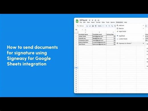 How to Bulk Send Contracts from Google Sheets with Signeasy | Sunil Patro