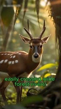 🦌🌿 Meet the Amazonian Brown Brocket Deer: The Shy Shadow of the Forest!🦌#animals #animalfact #deer