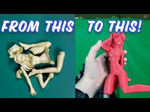 3D Scanning and Printing an Anime Garage Kit #tutorial #anime #3dscanning
