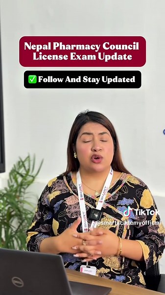 Replying to @🧌 The official notice for the Pharmacy License Exam is expected to be released within this week. We will update you immediately once the notice is published. Stay connected for the latest updates. Contact Smart Educational Academy 📍 Location: Guras Kunja Building, Thapagaun, Okhar Bot Marga, New Baneshwor, Kathmandu Contact: 9868295462/ 9826588006 📧 Email: smarteduacademy11@gmail.com 🌐 Website: Smartacademyhq.com #pharmacy #pharmacystudent #licenseexam #npc #pharmacist