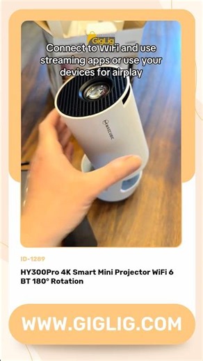 HY300Pro 4K Smart Mini Projector WiFi 6 BT 180° Rotation #newyork #usa