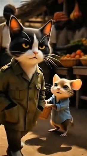 combat chat vs souris #chat #cat #anime #carton