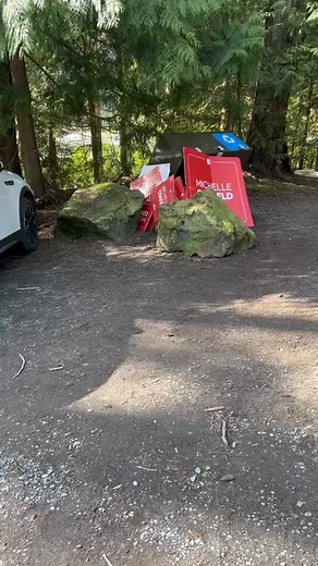 Vancouver politics getting serious... discovered a pile of campaign signs — including a large sign — discarded beside a garbage bin at Nanaimo River Regional Park. Source - michellecorfield9 #liberal #signwars #nanaimo #riverregionalpark #BC #politics #PoliticalNews #PoliticsToday #PoliticalDrama #election2025 #election Source - https://www.tiktok.com/@michellecorfield9/video/7492866512374516997?lang=en&q=election signs damaged&t=1745104660858 | The Hammer