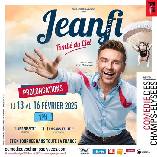 Jeanfi Janssens débarque à Angers avec son spectacle "Tombé du Ciel" ! L’humoriste aux mille anecdotes, Jeanfi Janssens, vous donne rendez-vous le vendredi 18 avril 2025 à 20h30 au Centre des Congrès d’Angers pour une soirée placée sous le signe du rire. Ancien steward devenu humoriste, Jeanfi nous embarque dans son univers haut en couleur, entre récits de voyages, aventures déjantées et confessions hilarantes sur sa vie personnelle. Avec son style unique, à la fois tendre et piquant, il raconte