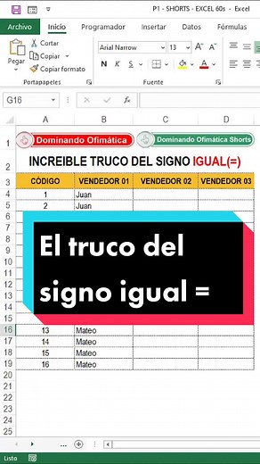 Cómo usar el signo igual en Excel: trucos y consejos