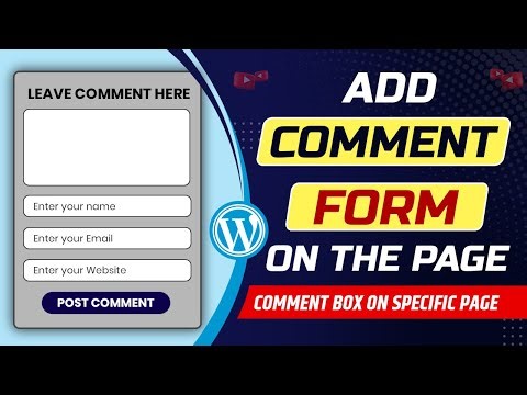 How to add comment form in WordPress page | Display comment form on specific page in WordPress
