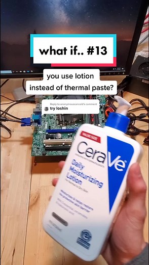 Alternative to Thermal Paste: Using Lotion on CPU