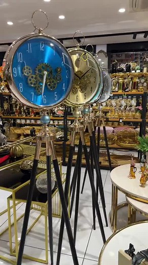 Stunning Decorative Clocks Displayed in Retail Store