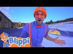 Blippi Visits Mountain Creek Resort and Learns How to Snowboard - Blippi | Learning Video for Kids!