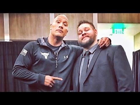 The Rock and "Stone Cold" Steve Austin backstage at Raw