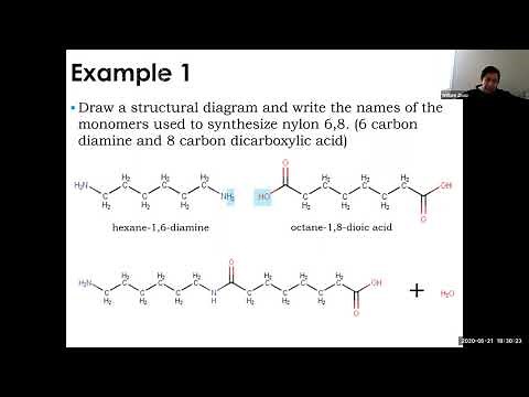 Chemistry 12 SCH4U Condensation Polymers