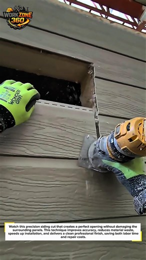 Hidden Siding Cutting Hack #Construction #DIY #OddlySatisfying
