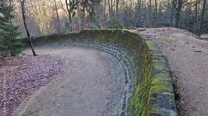 jumps and the construction of benches for jumps and terrains of dirt inclined paths in the former bobsleigh track, now used as cycle tracks for enduro cyclists. long flights over the abyss