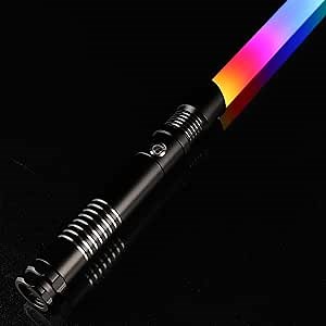 Pixel Lightsabers, 20 Colors & 16 Sound Fonts with Motion Control Pixel Saber, Smooth Swing Light Saber for Kids, Pixel Lightsaber for Adults Gift for Halloween Christmas Cosplay-E21, Black