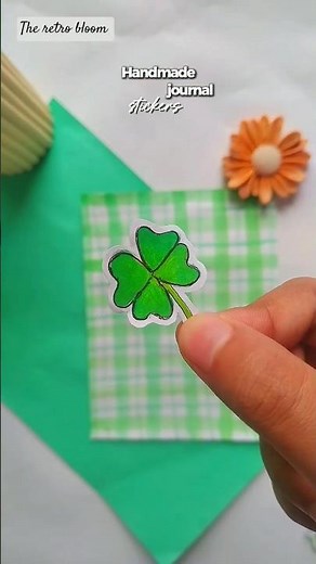 Handmade Green Stickers for Journals & Planners | DIY Aesthetic Stationery #shorts