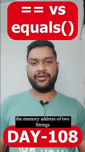 == vs equals() in Java? #java #interview #interviewtips