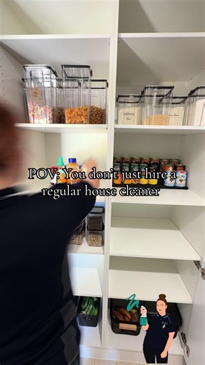We love asking if we can organise our client’s spaces 🤩 #pantrygoals #organisedhome #cleaningmotivation #cleantok #pantrytransformation