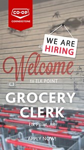 🚀 Join Our Team at Cornerstone Co-op! 🌟 We're hiring part-time Grocery Clerks in Elk Point! ✨ Why Apply? - Be a part of a community-focused team that values diversity and inclusion - Enjoy competitive compensation - Opportunities for professional growth and development 📋 How to Apply: Apply online, in store, or email your resume and cover letter to careers@cornerstone.crs. 🔍 Looking for: - Enthusiastic individuals with a passion for customer service - Ability to handle physical tasks and wor