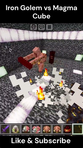 Iron Golem vs Magma Cube #minecraft #shorts