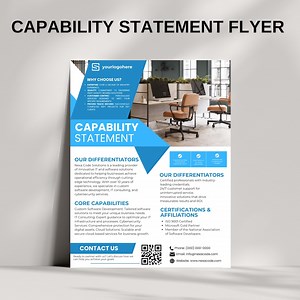Capability Statement Template Canva,corporate Flyer,editable Business Capability Statement,overview Flyer Template, Capabilities Statements - Etsy
