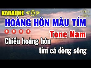 Hoàng Hôn Màu Tím Karaoke Tone Nam ( F#m ) Nhạc Sống 2025 | Trọng Hiếu