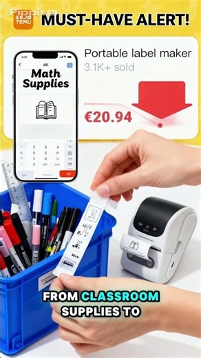 Portable Smart Label Maker – Teacher, Office & DIY Organizer