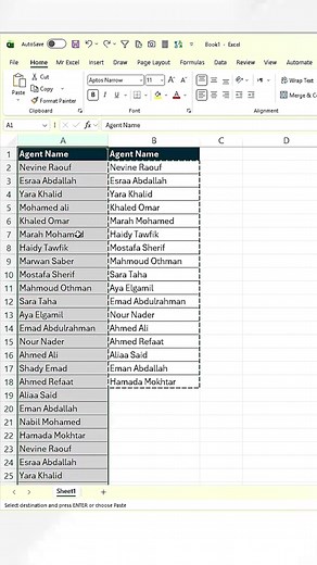 Compare between two columns in Excel مقارنة عمودين بطريقة سهله جدا في الاكسيل . . . #Excel #data #fyp #learn #viral