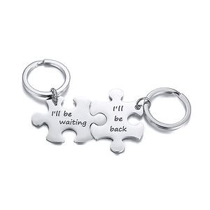 [Hot Item] Custom Engraving Couple Car Keychain Accessory Gift