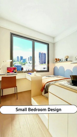 Tiny Bedroom, Big Changes: Creative Furniture Layout for Optimal Use of Space! The proposed design focuses on maximizing functionality, optimizing storage, and creating a visually appealing layout for a small bedroom. #SmallSpaceMagic #BedroomMakeover #TinyRoom #SmallRoom #SpaceSavingTips #TinyRoomTransformation #BedroomInspiration #HomeDecorHacks #SpaceSaver #CreativeLiving #homeinspiration