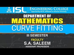 Curve fitting by the Method of Least Squares | M -III