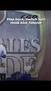 5.3M views · 102K reactions | Step back, Switch Spin Hook Kick Tutorial! . #taekwondo #karate #martialartist #martialarts #artesmarciales #viral #trending #mma #kickboxing #muaythai #brucelee #태권도 | Nate Smith | Facebook